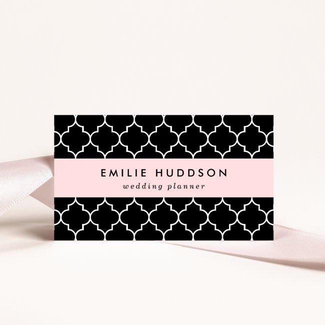 Black And White Latticework, Quatrefoil, Trellis