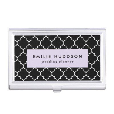 Black And White Latticework, Quatrefoil, Trellis  Case