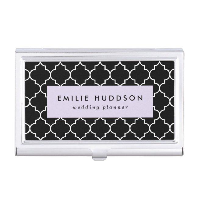 Black And White Latticework, Quatrefoil, Trellis Case