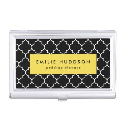 Black And White Latticework, Quatrefoil, Trellis  Case