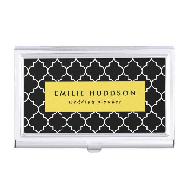 Black And White Latticework, Quatrefoil, Trellis  Case