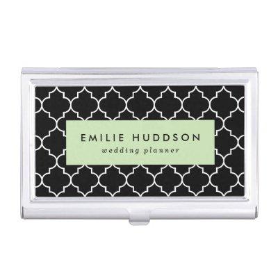 Black And White Latticework, Quatrefoil, Trellis  Case