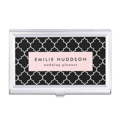 Black And White Latticework, Quatrefoil, Trellis  Case