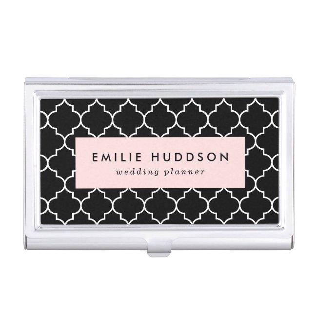 Black And White Latticework, Quatrefoil, Trellis Case