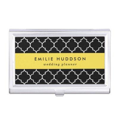 Black And White Latticework, Quatrefoil, Trellis  Case