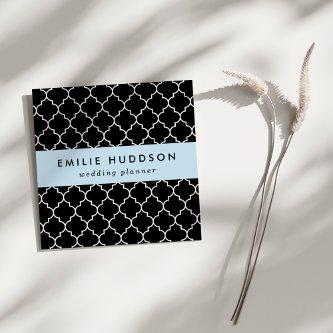 Black And White Latticework, Quatrefoil, Trellis Square