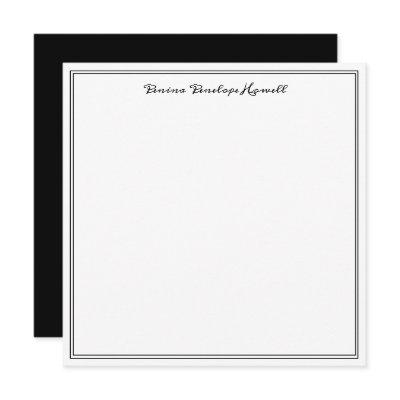 Black and White Minimalist Contemporary  Thank You Card