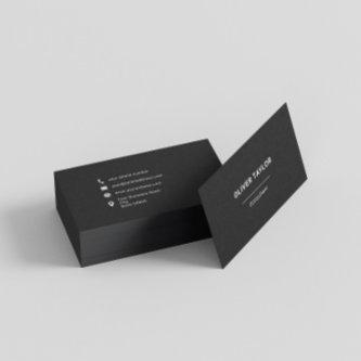 Black And White Minimalist Custom Name Typography