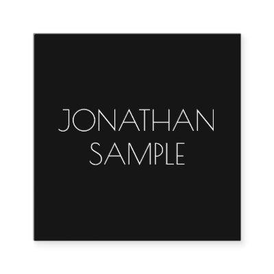 Black And White Modern Elegant Simple Template Square
