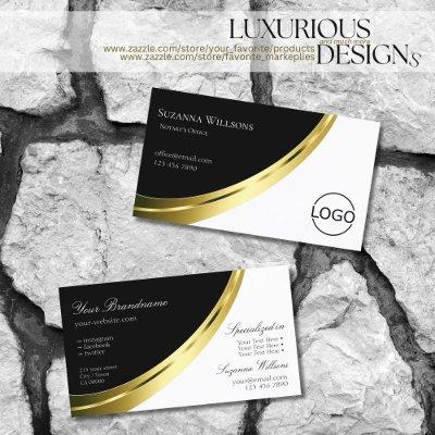 Black and White Noble Gold Decor with Logo Modern