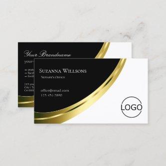 Black and White Noble Gold Decor with Logo Modern