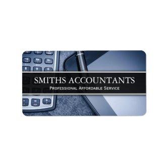Black and White Photo Accountant - Business Label