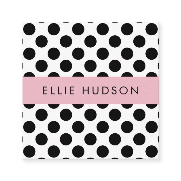 Black and White Polka Dots, Polka Dot Pattern Square
