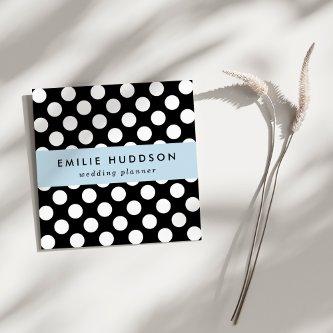 Black and White Polka Dots, Polka Dot Pattern Square