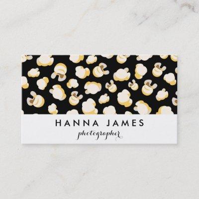 Black and White Popcorn Pattern Personalized