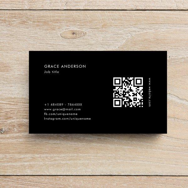 Black and White QR Code Social Media