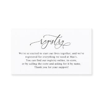 Black and White QR Code Wedding Registry Cards