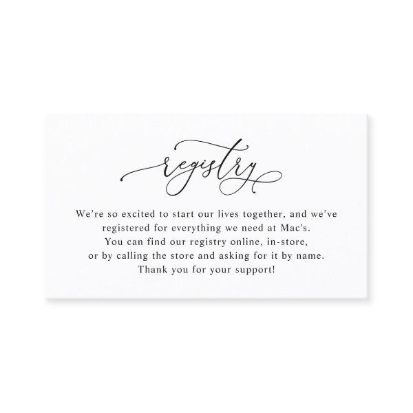 Black and White QR Code Wedding Registry Cards
