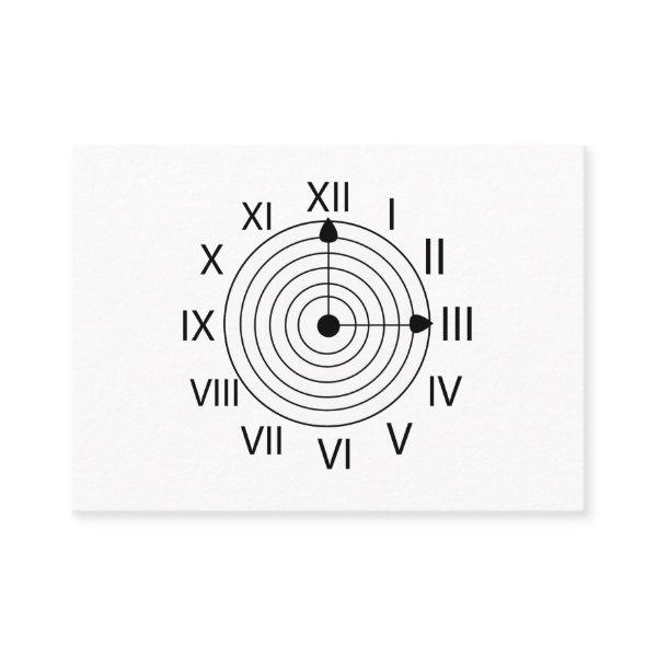 Black and White Roman Clock Design