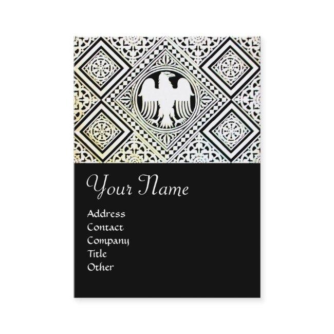 BLACK AND WHITE ROMAN EAGLE DAMASK MOTIFS