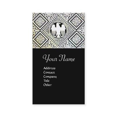 BLACK AND WHITE ROMAN EAGLE WITH DAMASK MOTIFS