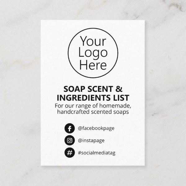 Black And White Soap Scent Ingredients List Logo
