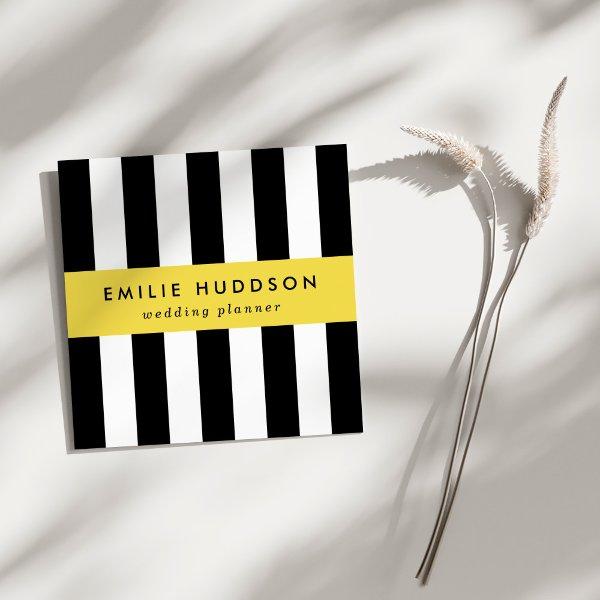 Black and White Stripes, Striped Pattern, Lines Square