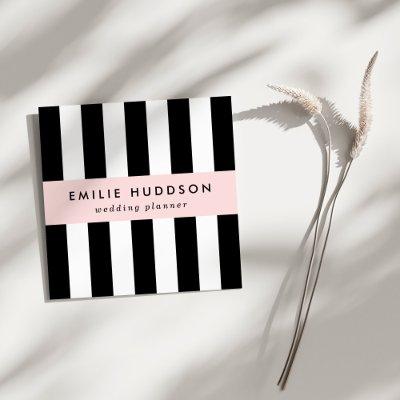 Black and White Stripes, Striped Pattern, Lines Square