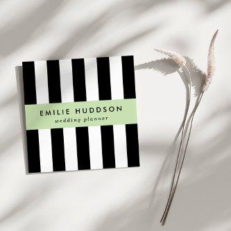 Black and White Stripes, Striped Pattern, Lines Square
