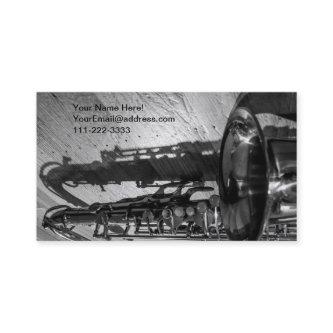 Black and White Tenor Saxophone