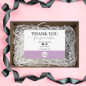 Black and White Thank You Business Logo Package En Enclosure Card