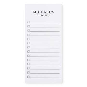 Black and White To Do List Magnetic  Magnetic Note Magnetic Notepad