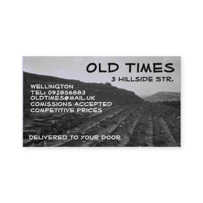 Black and White Vista Business Profile Card