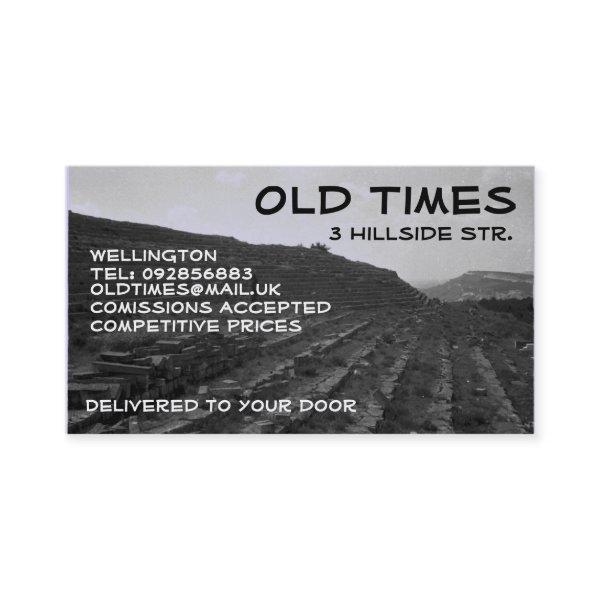 Black and White Vista Business Profile Card