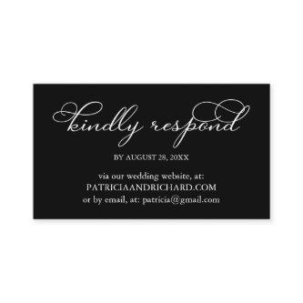 Black and  White Wedding Online RSVP