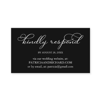 Black and  White Wedding Online RSVP