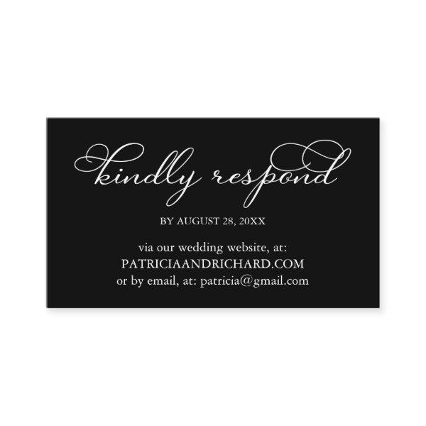 Black and  White Wedding Online RSVP
