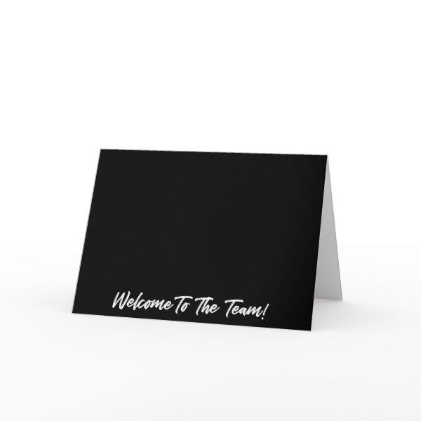 Black and White Welcome to the Team New Employee Card