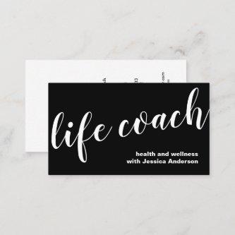 Black and White Wellness Life Coach