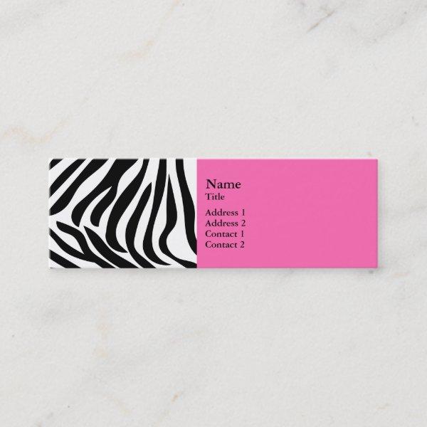Black and White Zebra Print with Hot Pink Mini