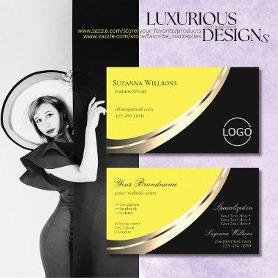 Black and Yellow Noble Gold Decor with Logo Modern