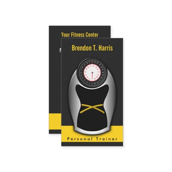 Black and Yellow Personal Trainer Bathroom Scales