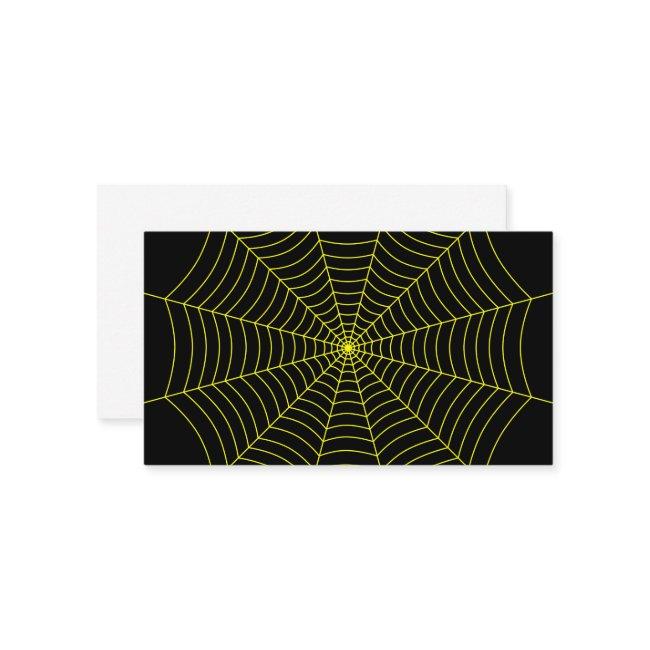Black and yellow spider web Halloween pattern