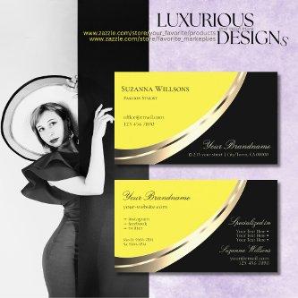 Black and Yellow with Decorative Gold Decor Modern