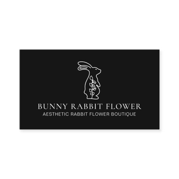 Black Animal Flower Rabbit Bunny
