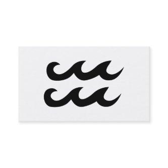 Black Aquarius Zodiac Symbol