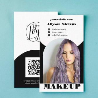 Black arch makeup boho photo qr code logo