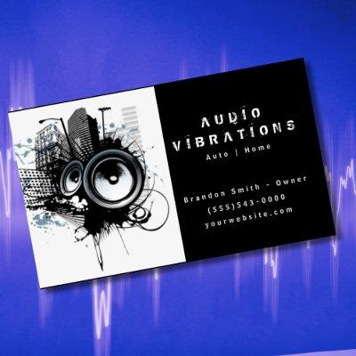 Black Audio Stereo Installation