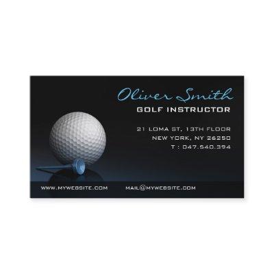 Black background  golf instructor