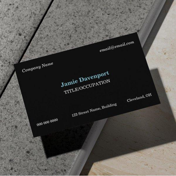 Black Blue White Elegant Classic Minimalistic